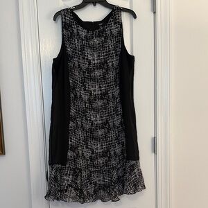MSK Black and White Patterned Mini Dress